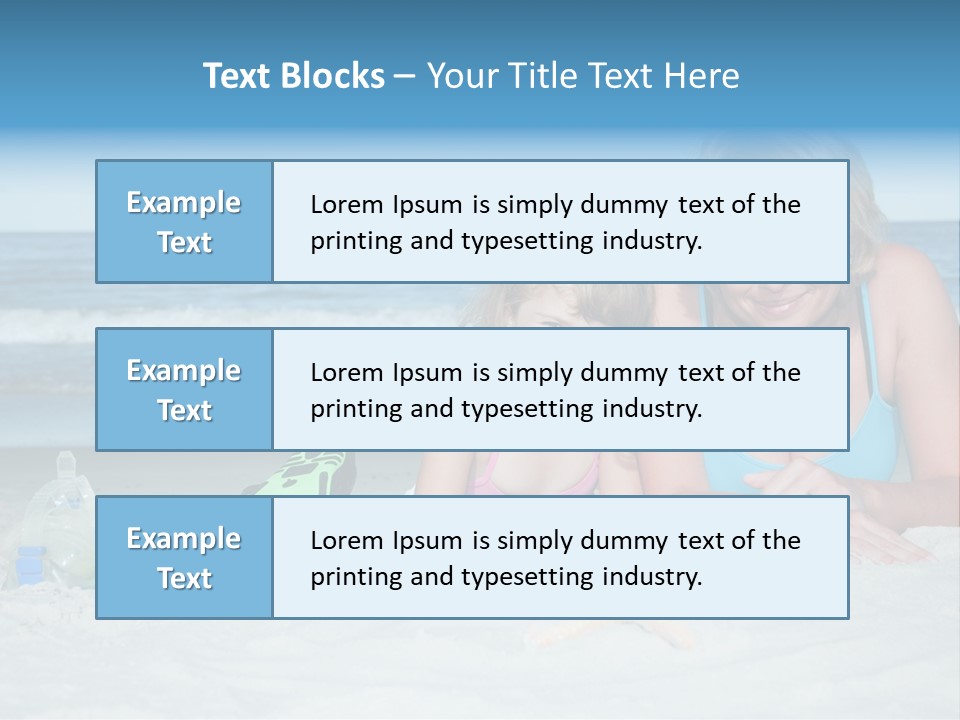 Mother Snorkeling Copy PowerPoint Template