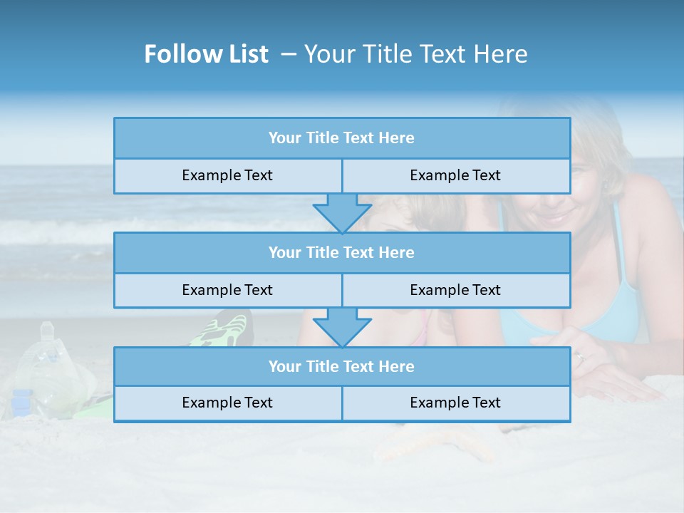 Mother Snorkeling Copy PowerPoint Template