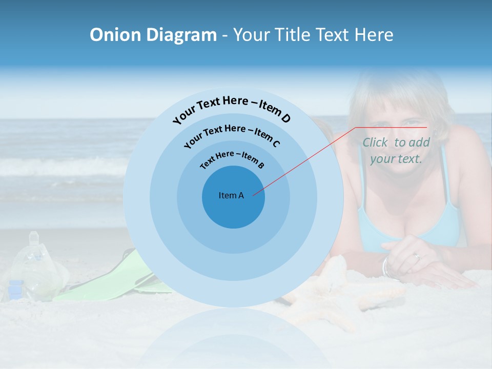 Mother Snorkeling Copy PowerPoint Template