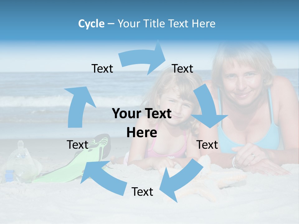 Mother Snorkeling Copy PowerPoint Template