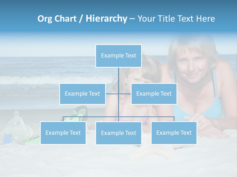 Mother Snorkeling Copy PowerPoint Template