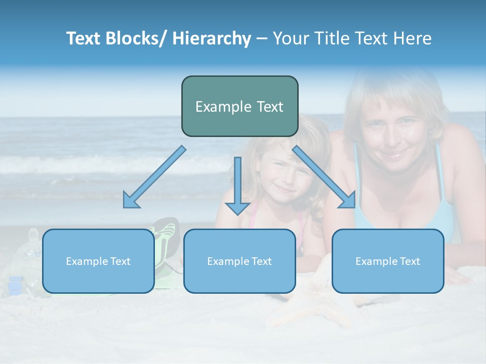 Mother Snorkeling Copy PowerPoint Template