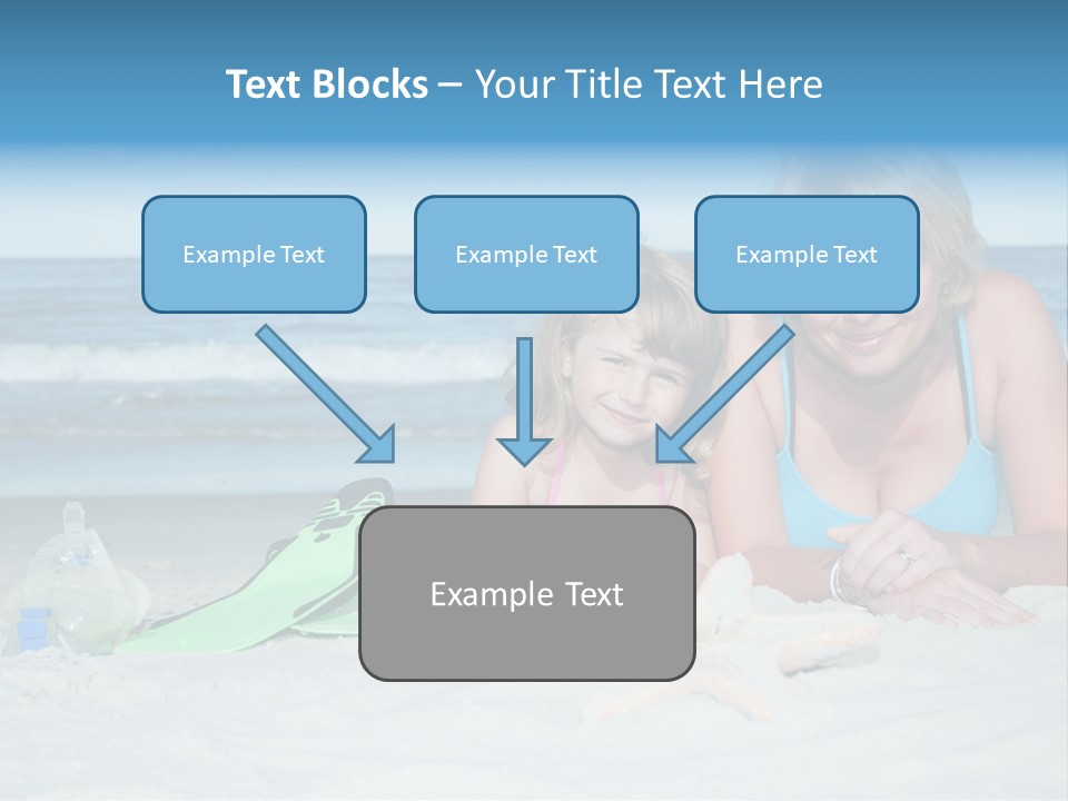 Mother Snorkeling Copy PowerPoint Template