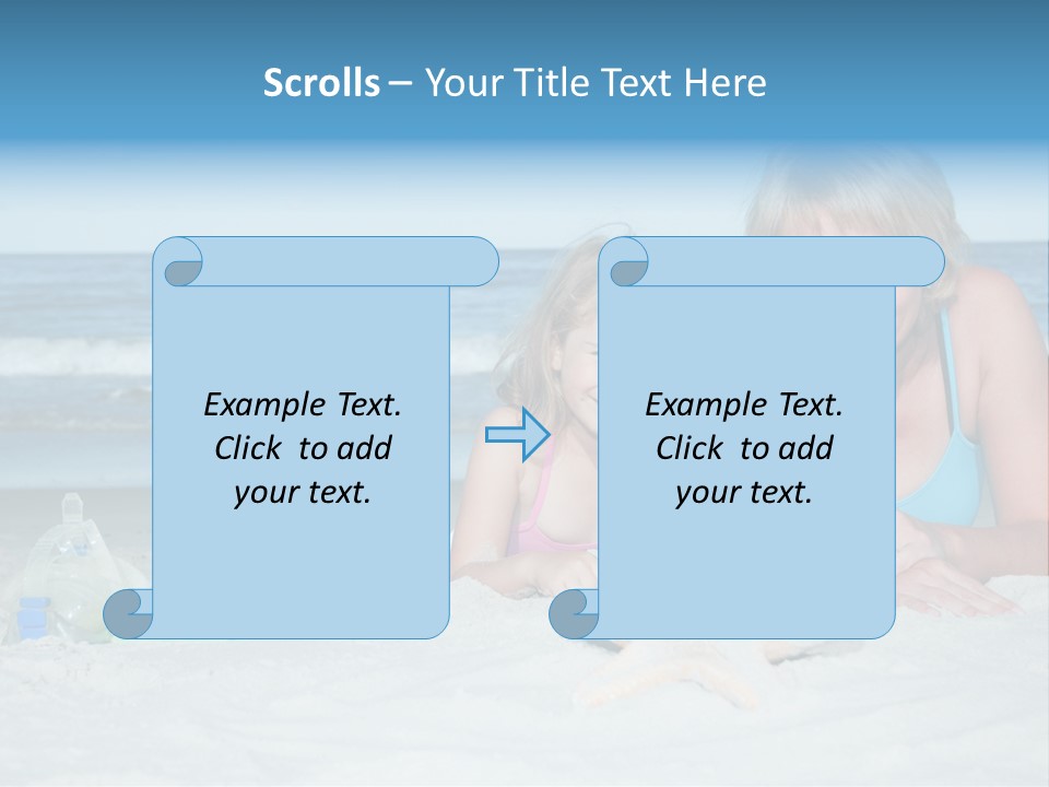 Mother Snorkeling Copy PowerPoint Template