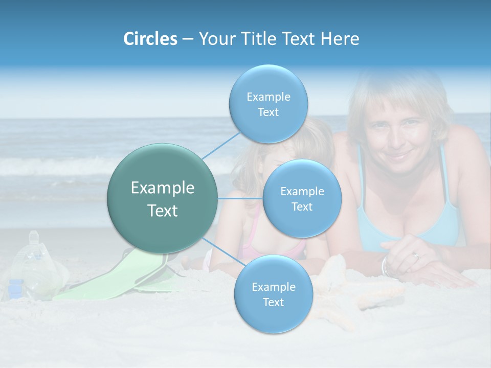 Mother Snorkeling Copy PowerPoint Template