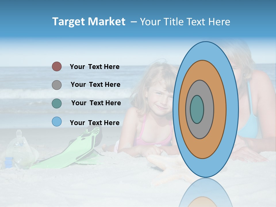 Mother Snorkeling Copy PowerPoint Template