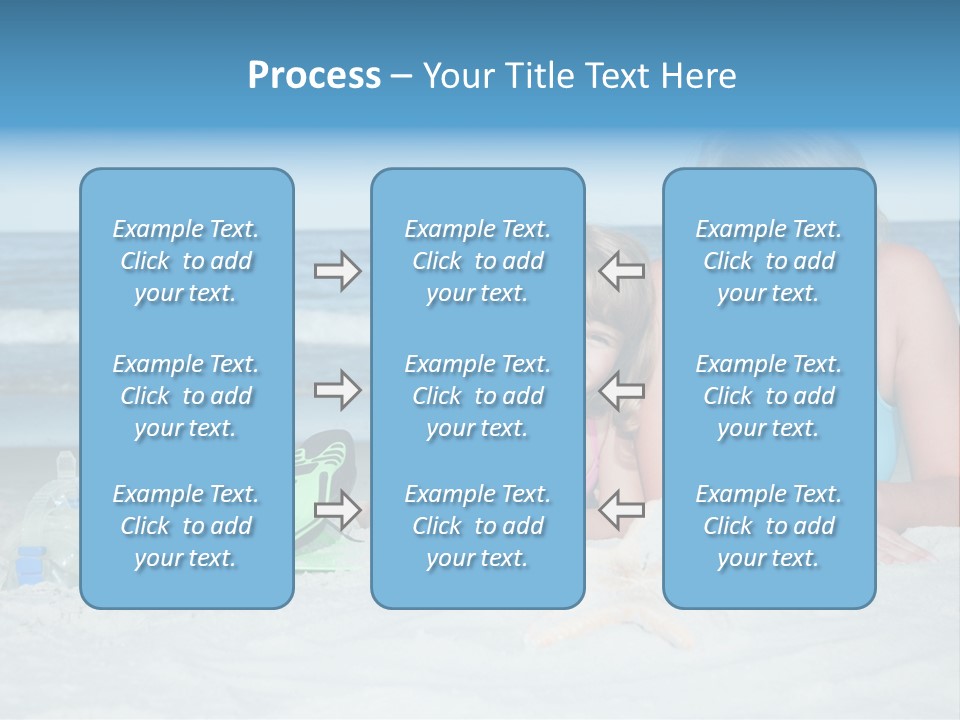 Mother Snorkeling Copy PowerPoint Template