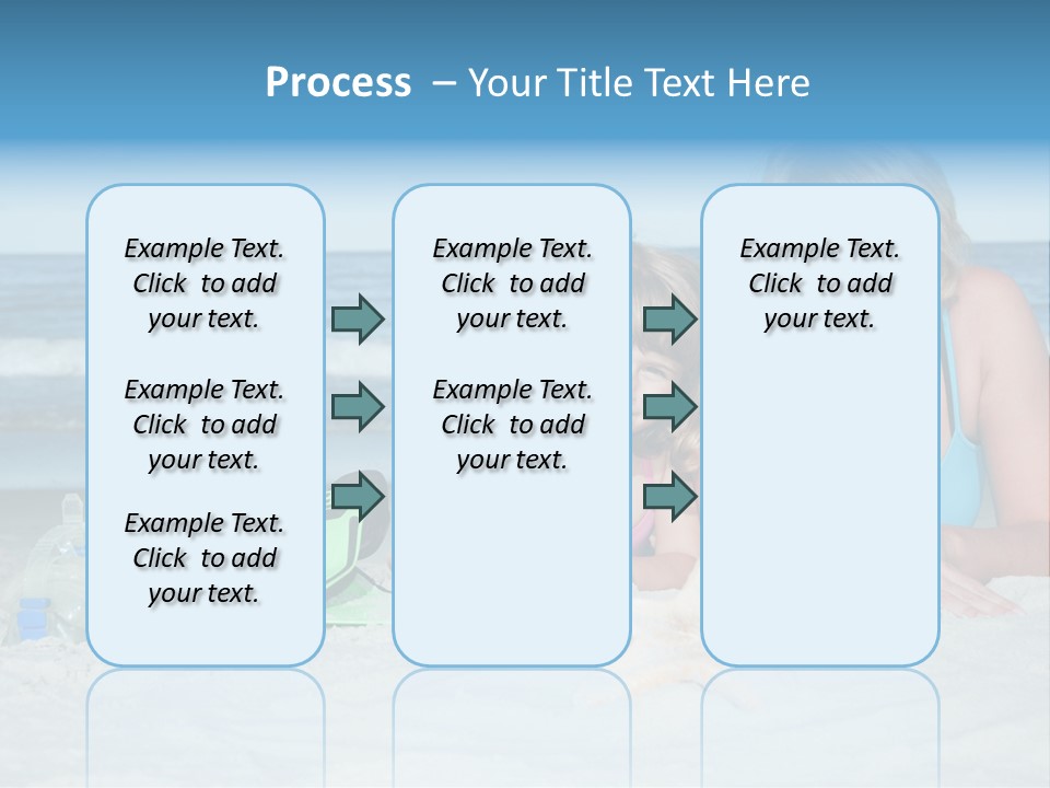 Mother Snorkeling Copy PowerPoint Template