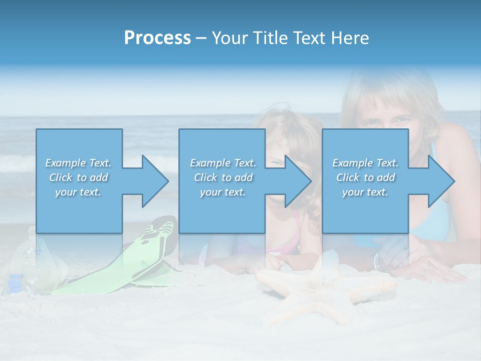 Mother Snorkeling Copy PowerPoint Template