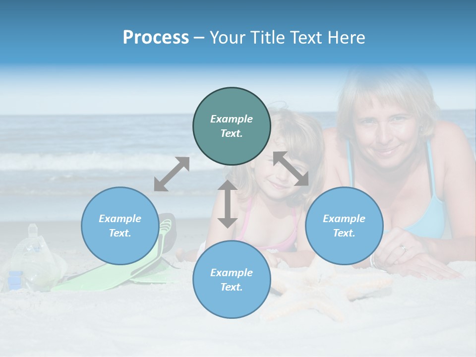Mother Snorkeling Copy PowerPoint Template