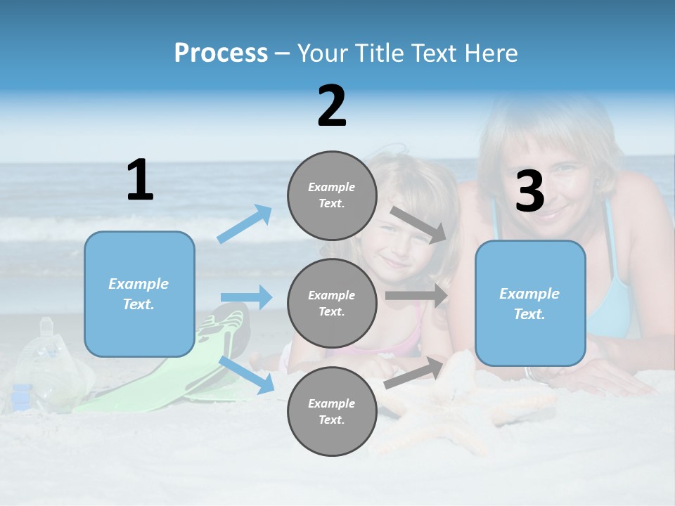 Mother Snorkeling Copy PowerPoint Template