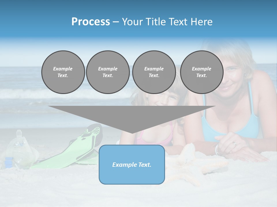 Mother Snorkeling Copy PowerPoint Template