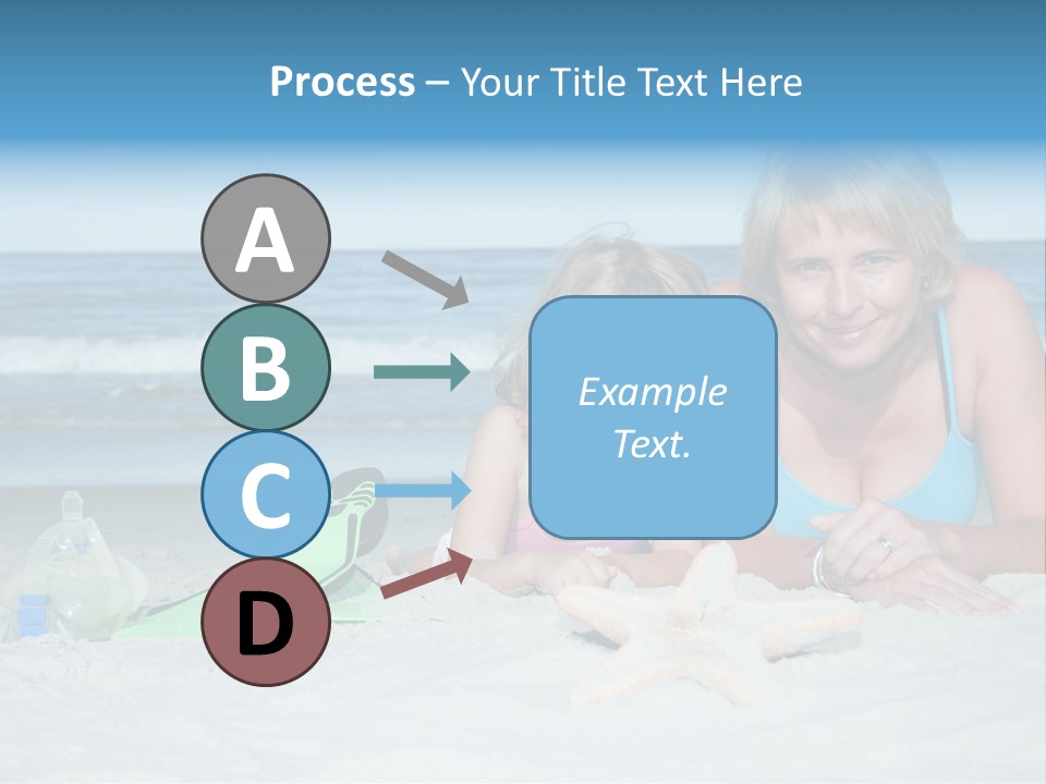 Mother Snorkeling Copy PowerPoint Template