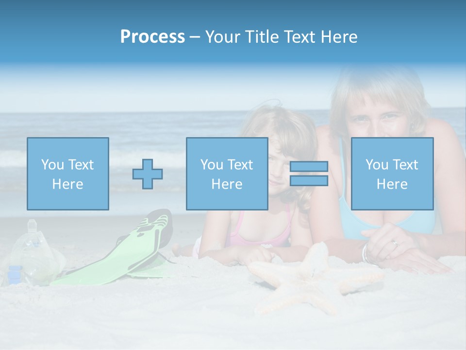Mother Snorkeling Copy PowerPoint Template