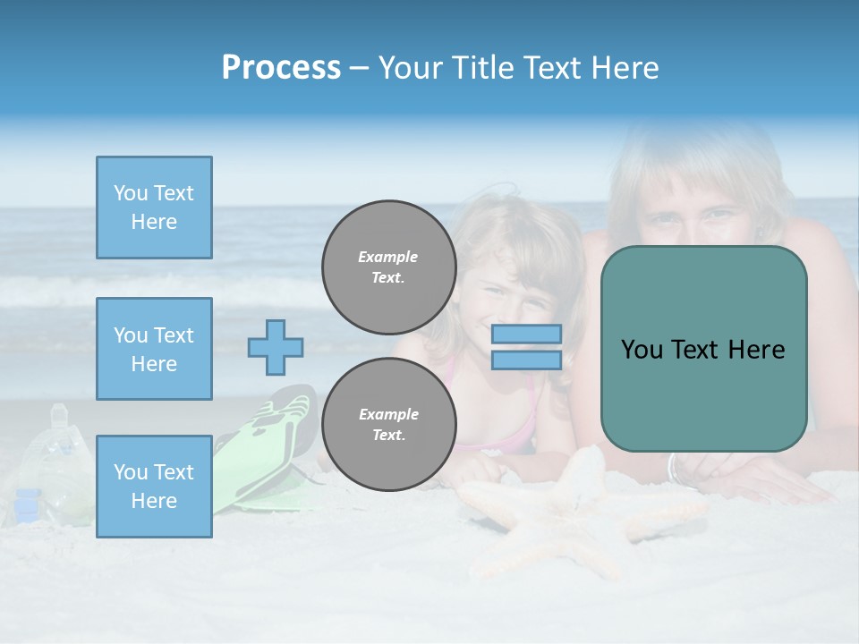 Mother Snorkeling Copy PowerPoint Template