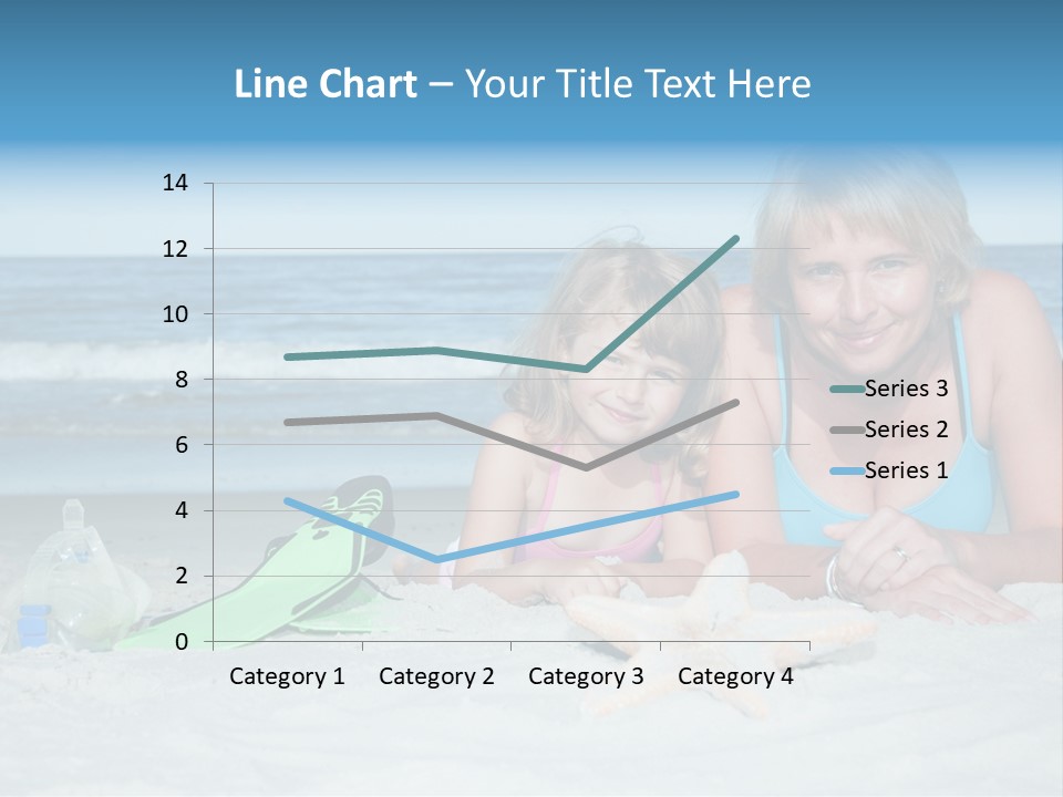Mother Snorkeling Copy PowerPoint Template