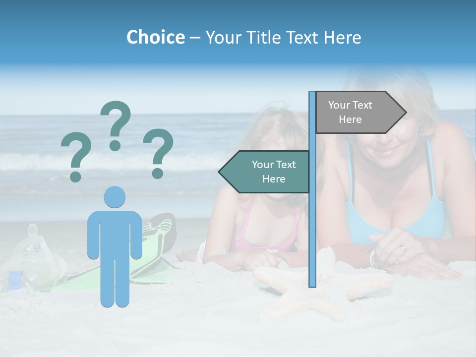 Mother Snorkeling Copy PowerPoint Template
