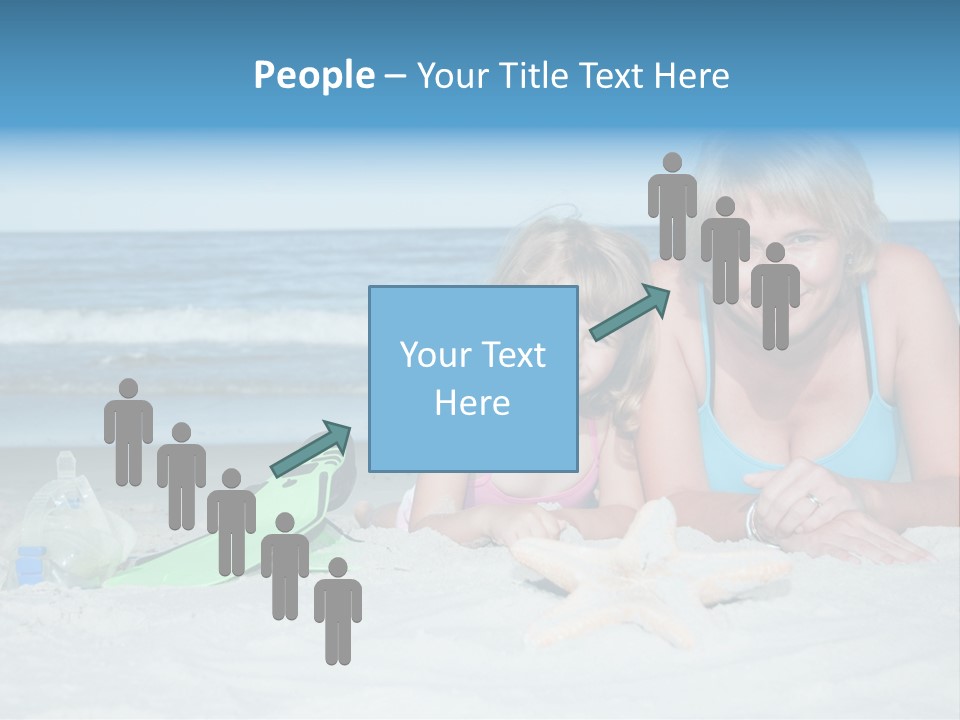 Mother Snorkeling Copy PowerPoint Template