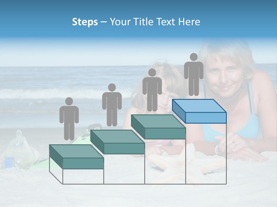 Mother Snorkeling Copy PowerPoint Template