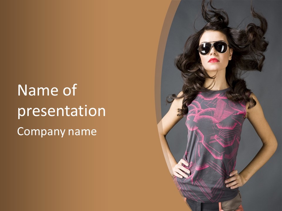 Sensuality Model Desire PowerPoint Template