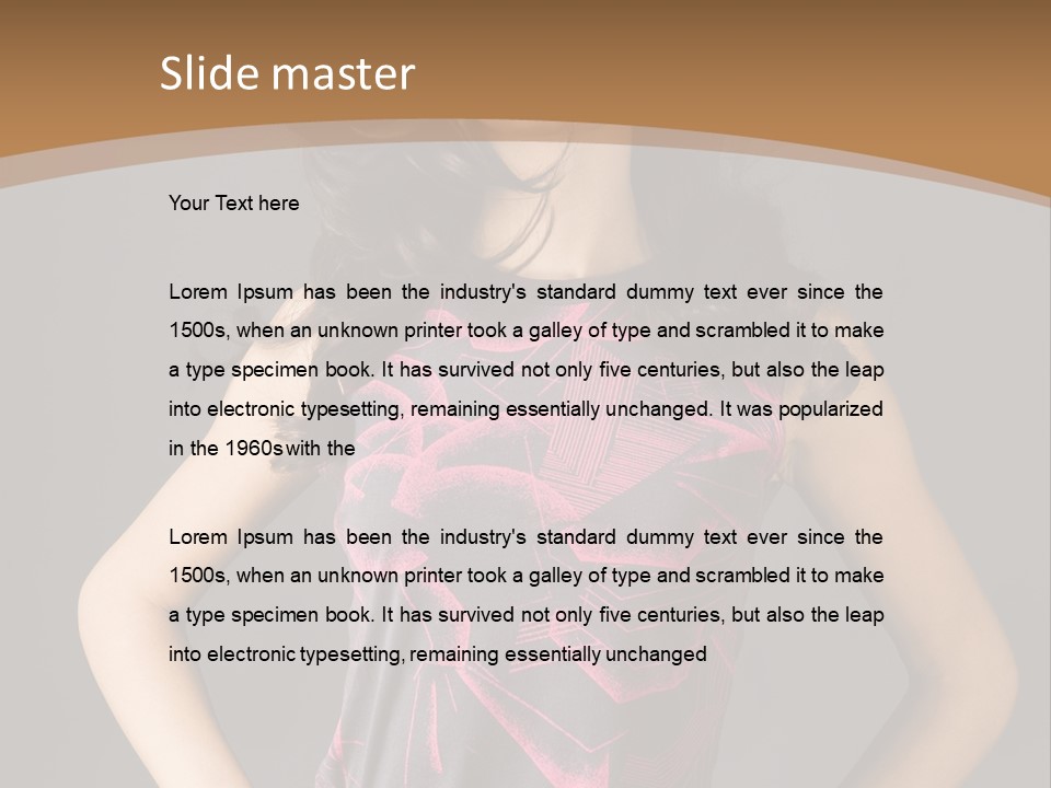 Sensuality Model Desire PowerPoint Template