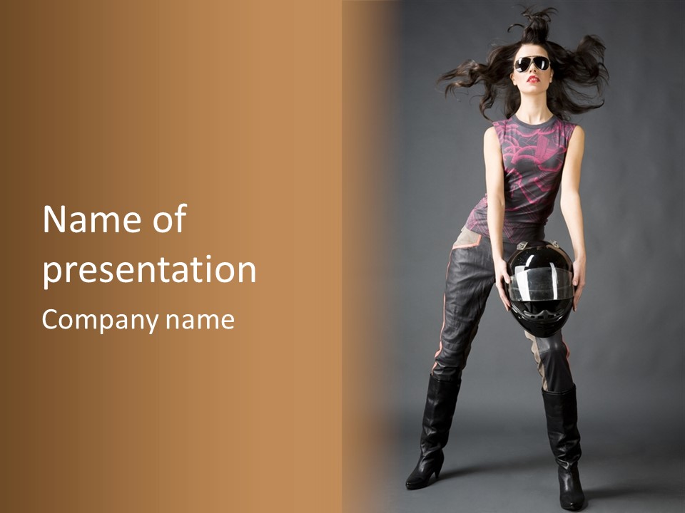 Helmet Wavy Glamour PowerPoint Template