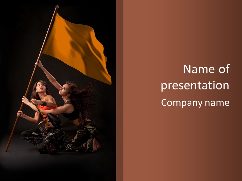 Rising Flag PowerPoint Template