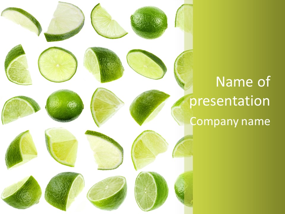 Drink Cold Lemon PowerPoint Template