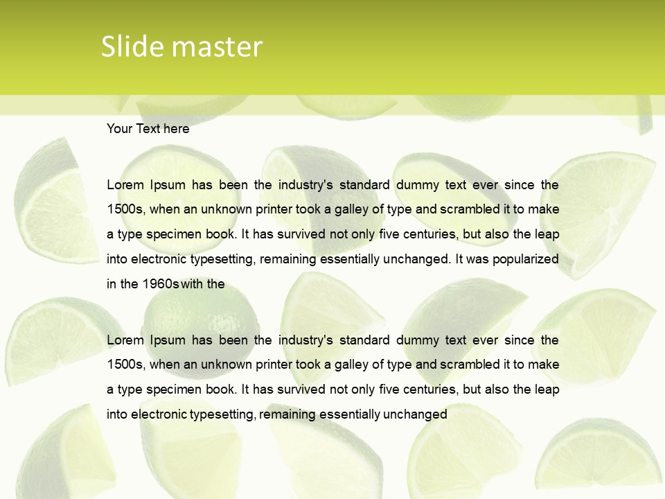 Drink Cold Lemon PowerPoint Template