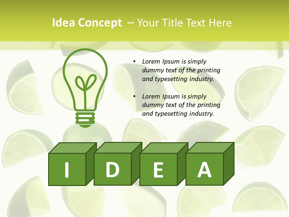 Drink Cold Lemon PowerPoint Template