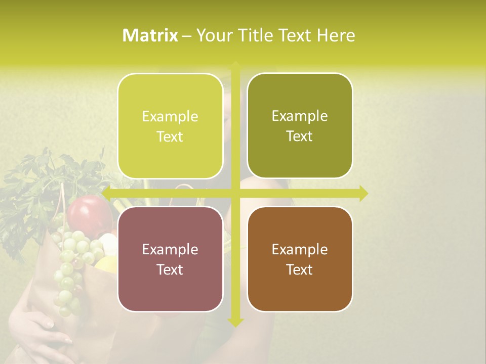 Girl With Vegetables PowerPoint Template