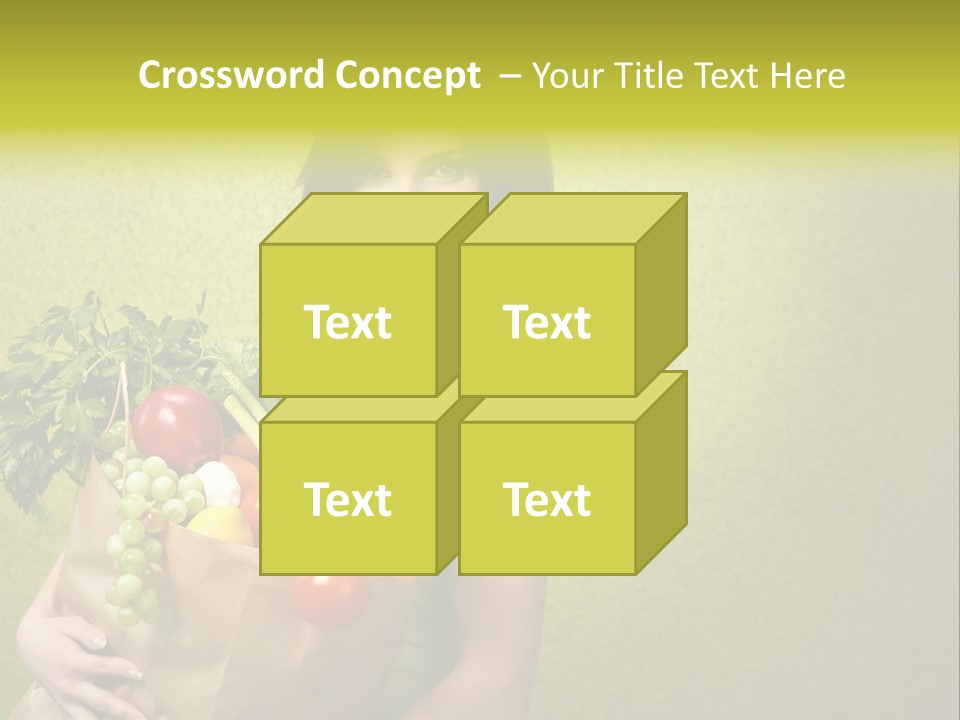 Girl With Vegetables PowerPoint Template