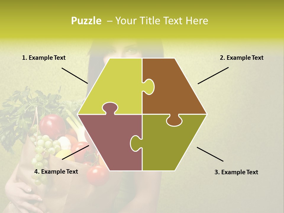 Girl With Vegetables PowerPoint Template