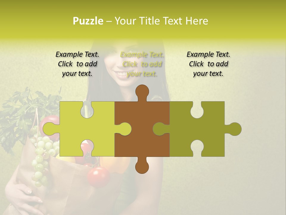 Girl With Vegetables PowerPoint Template