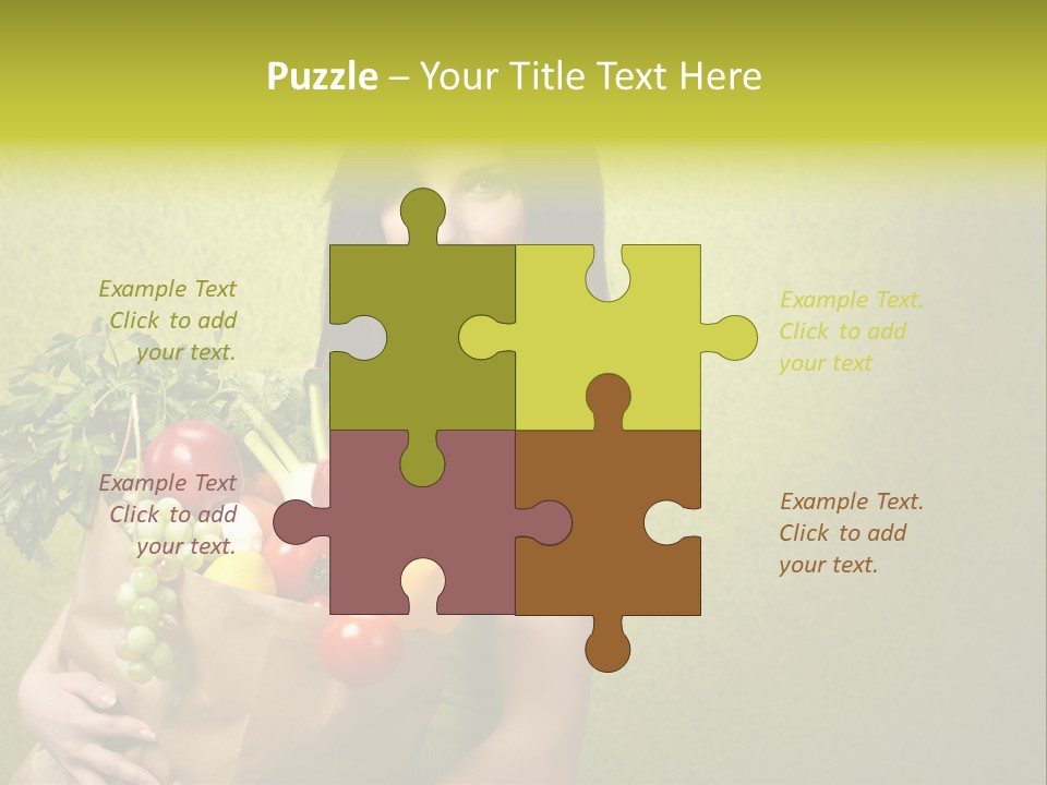 Girl With Vegetables PowerPoint Template