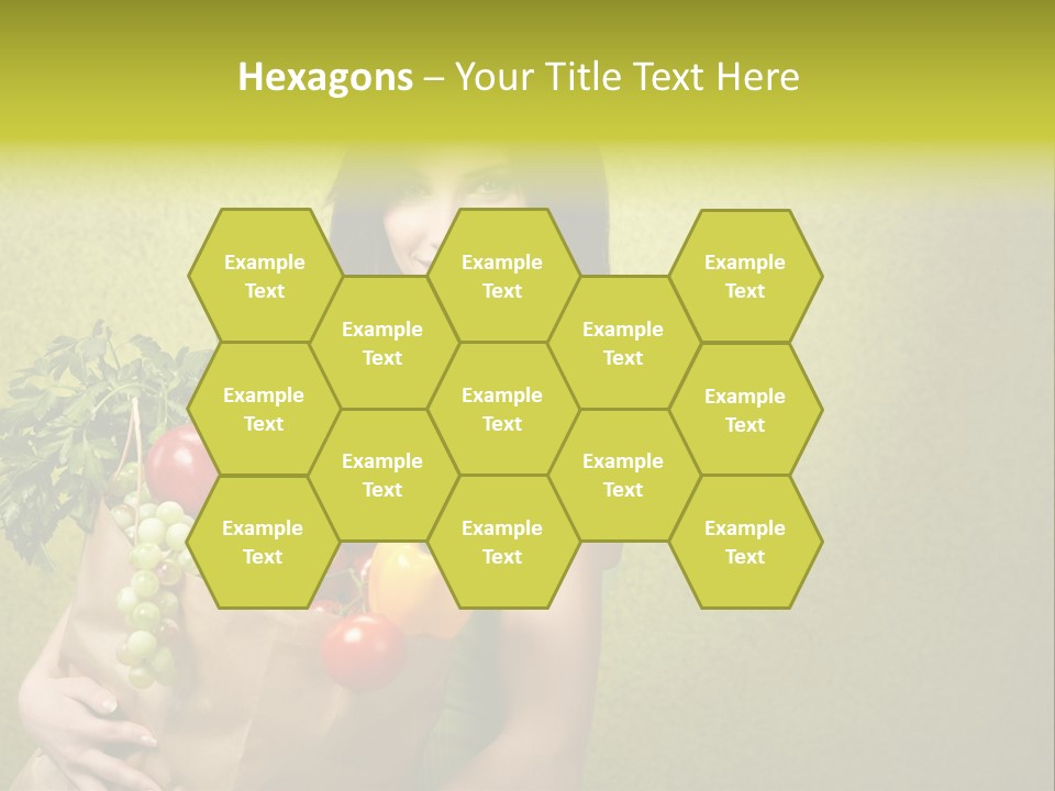 Girl With Vegetables PowerPoint Template