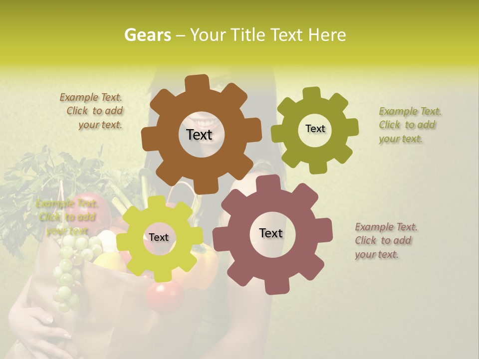 Girl With Vegetables PowerPoint Template