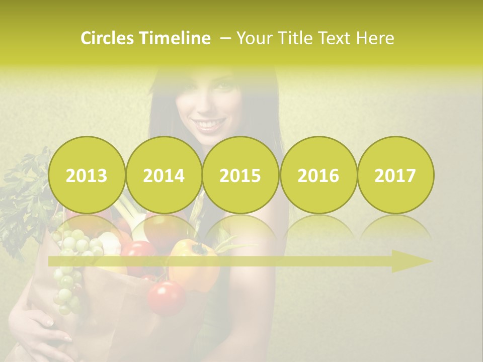 Girl With Vegetables PowerPoint Template