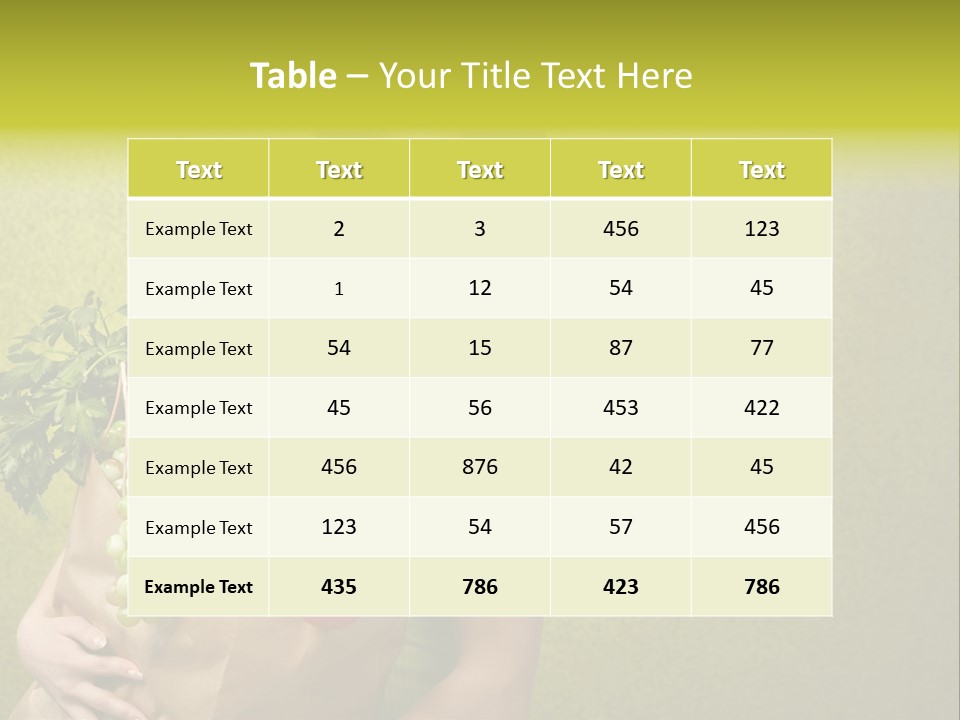 Girl With Vegetables PowerPoint Template