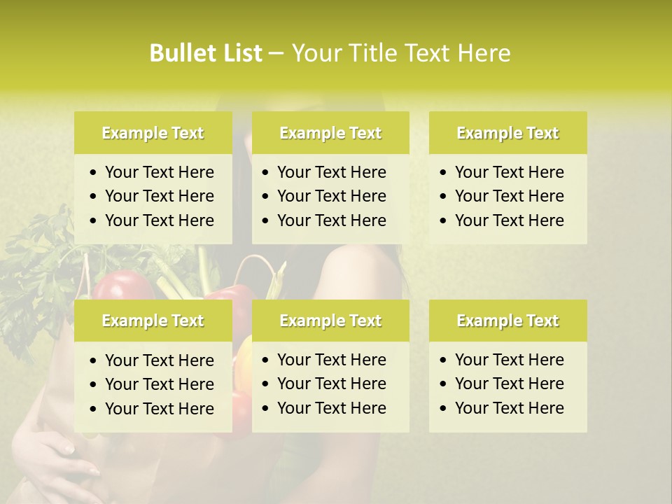 Girl With Vegetables PowerPoint Template