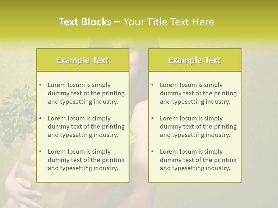 Girl With Vegetables PowerPoint Template
