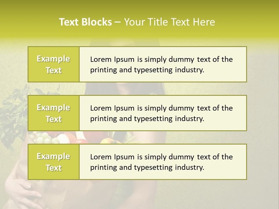 Girl With Vegetables PowerPoint Template