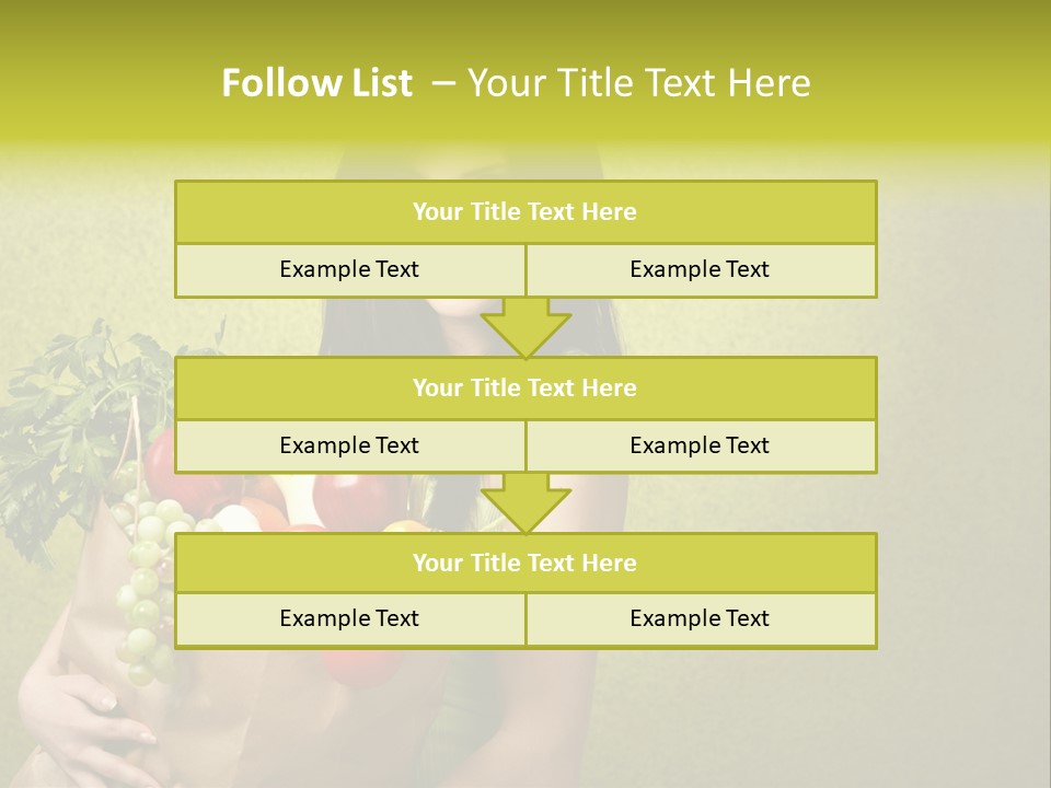 Girl With Vegetables PowerPoint Template