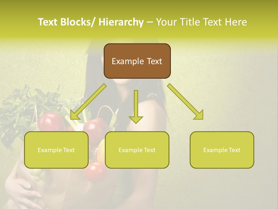 Girl With Vegetables PowerPoint Template