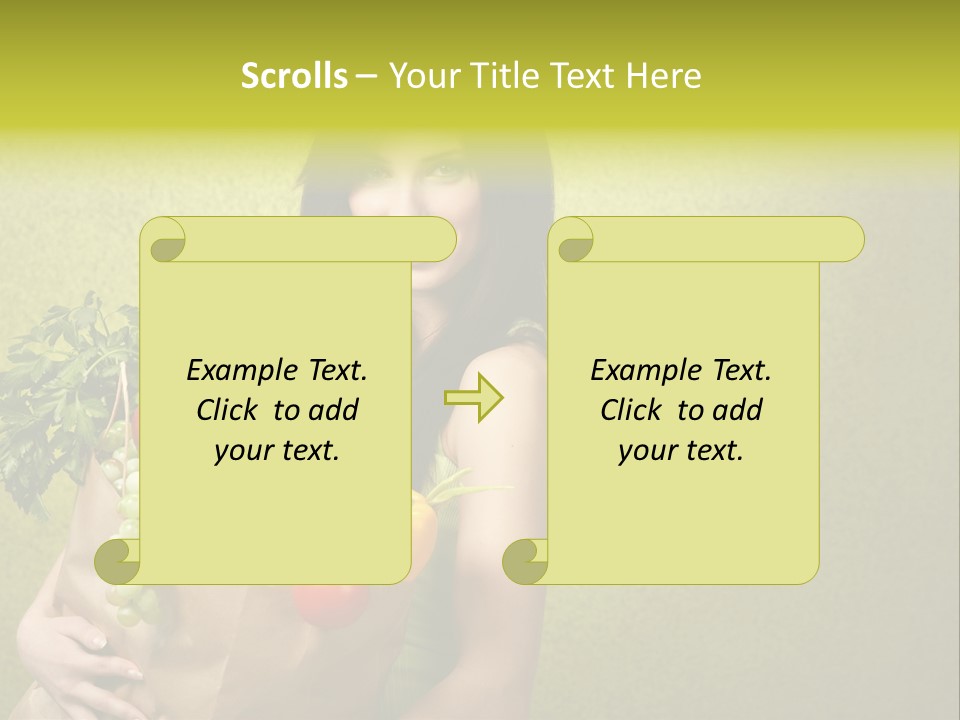 Girl With Vegetables PowerPoint Template