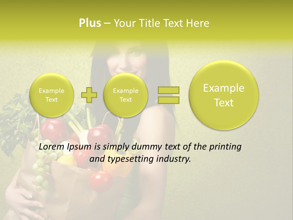 Girl With Vegetables PowerPoint Template