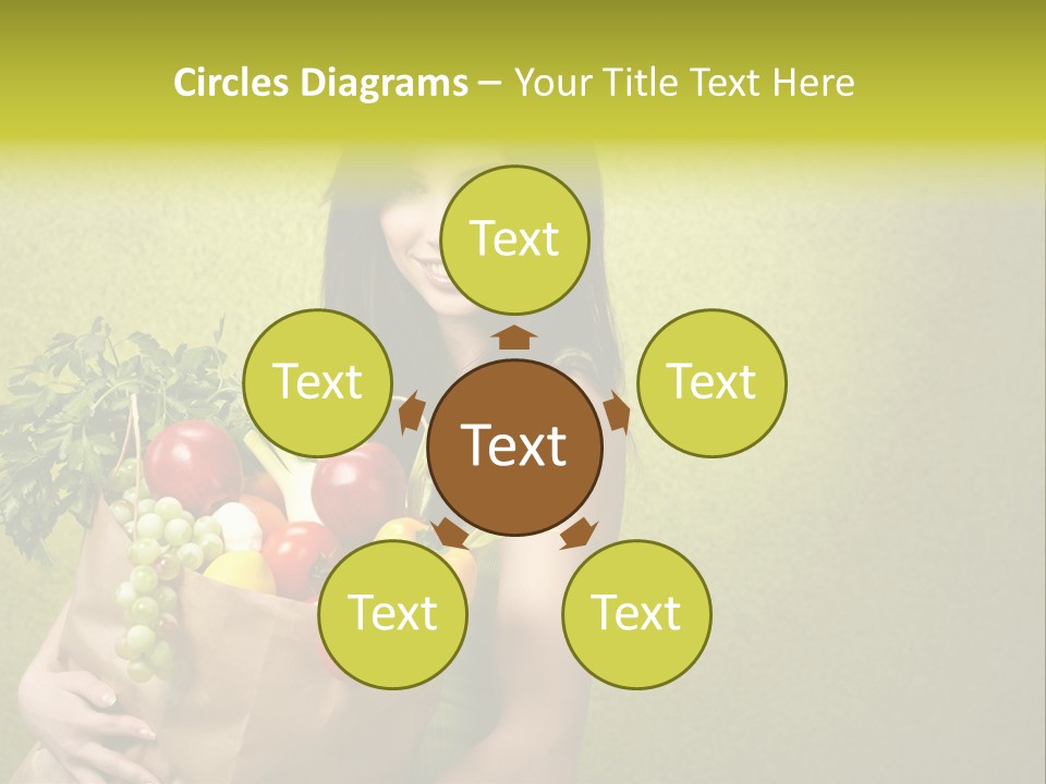 Girl With Vegetables PowerPoint Template