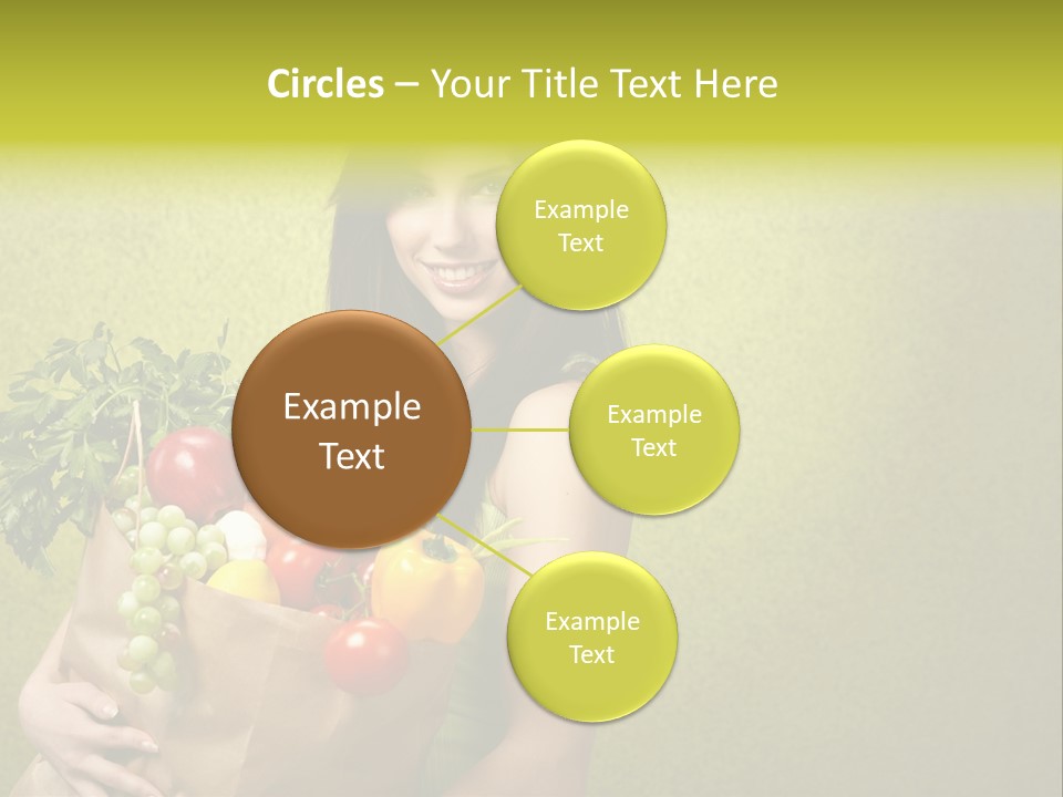 Girl With Vegetables PowerPoint Template