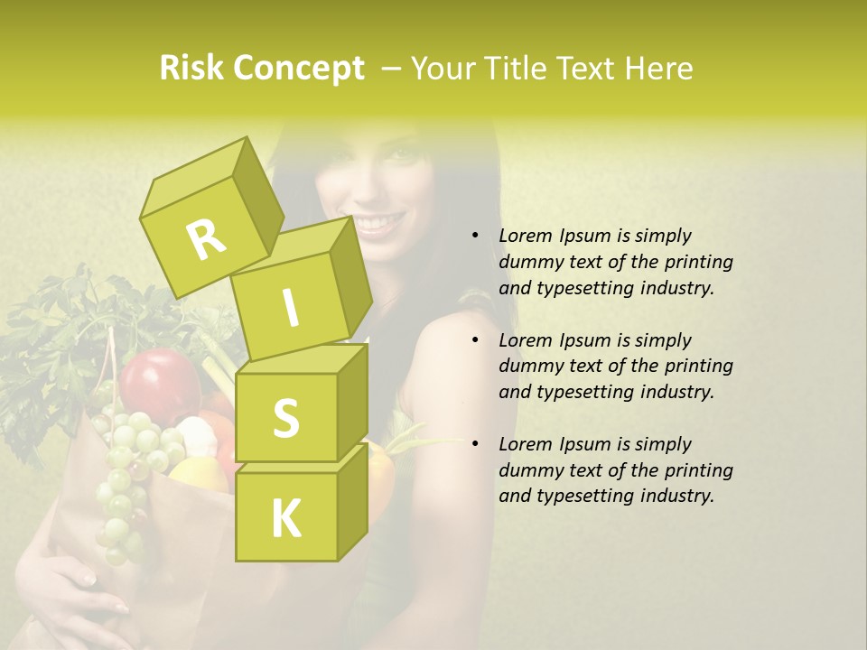 Girl With Vegetables PowerPoint Template