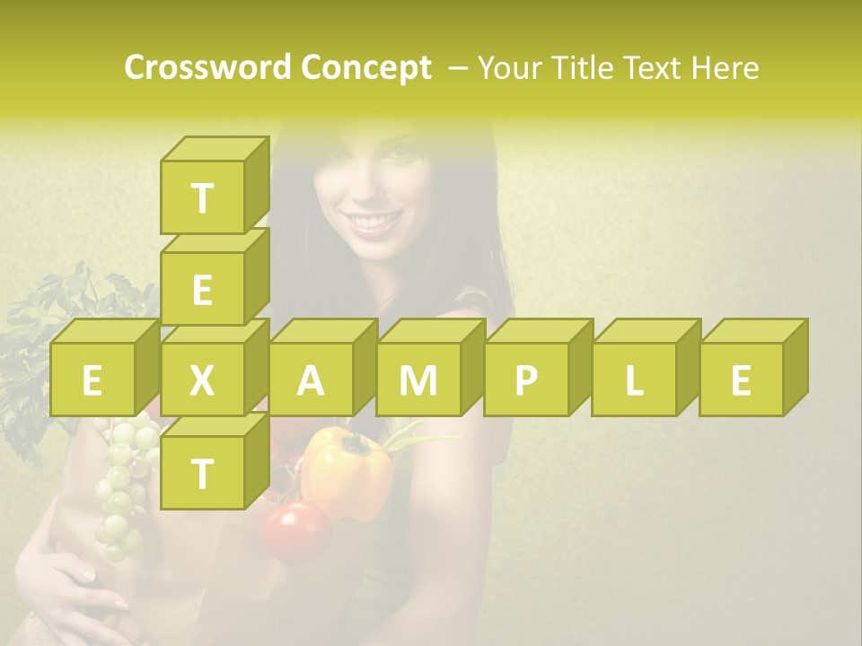 Girl With Vegetables PowerPoint Template